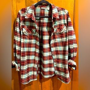LLBean Women’s flannel EUC
